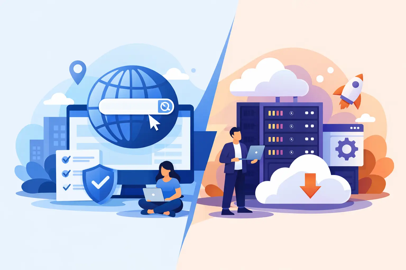 Domain Registrar vs Web Host Differences